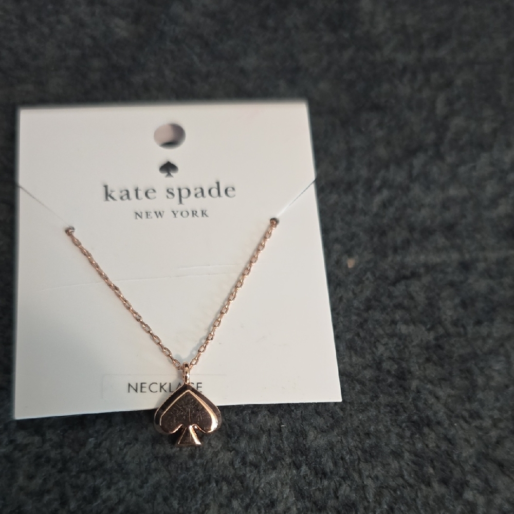 kate spade Rose Gold Spade Pendant Necklace